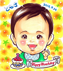 お誕生日記念似顔絵
