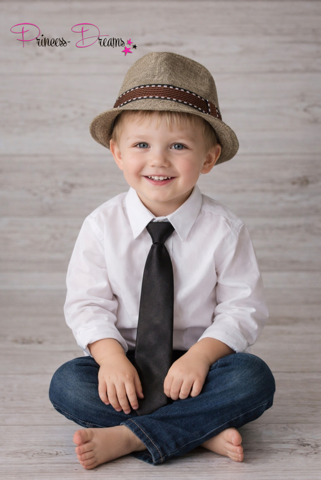 babyfotografie jungen outfit ab Sitzalter Hut mit Krawatte, auch für Feste