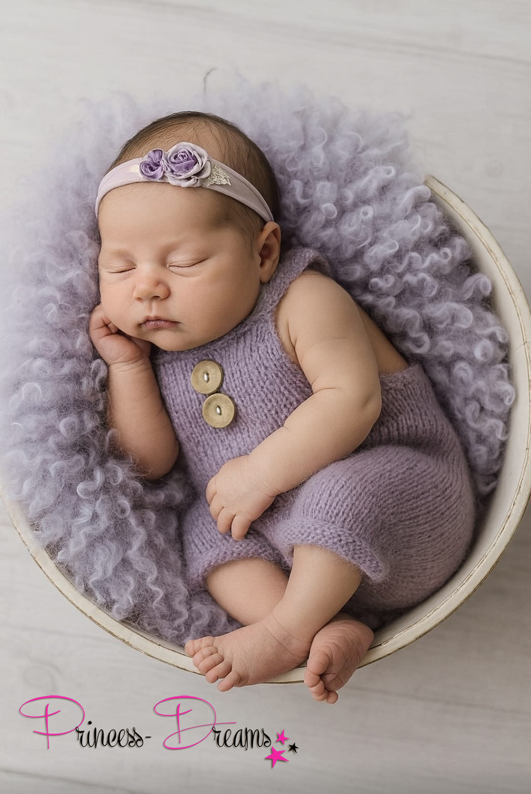 Newborn Outfit aus Mohair für Babyfotografie