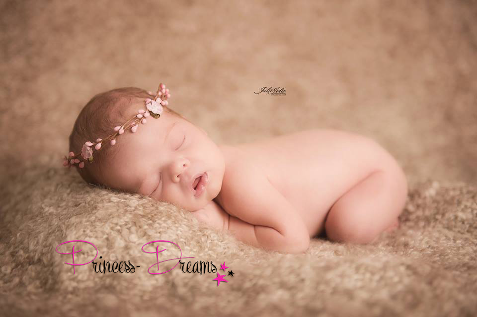Baby Haarkranz mit Blumen für Neugeborene
