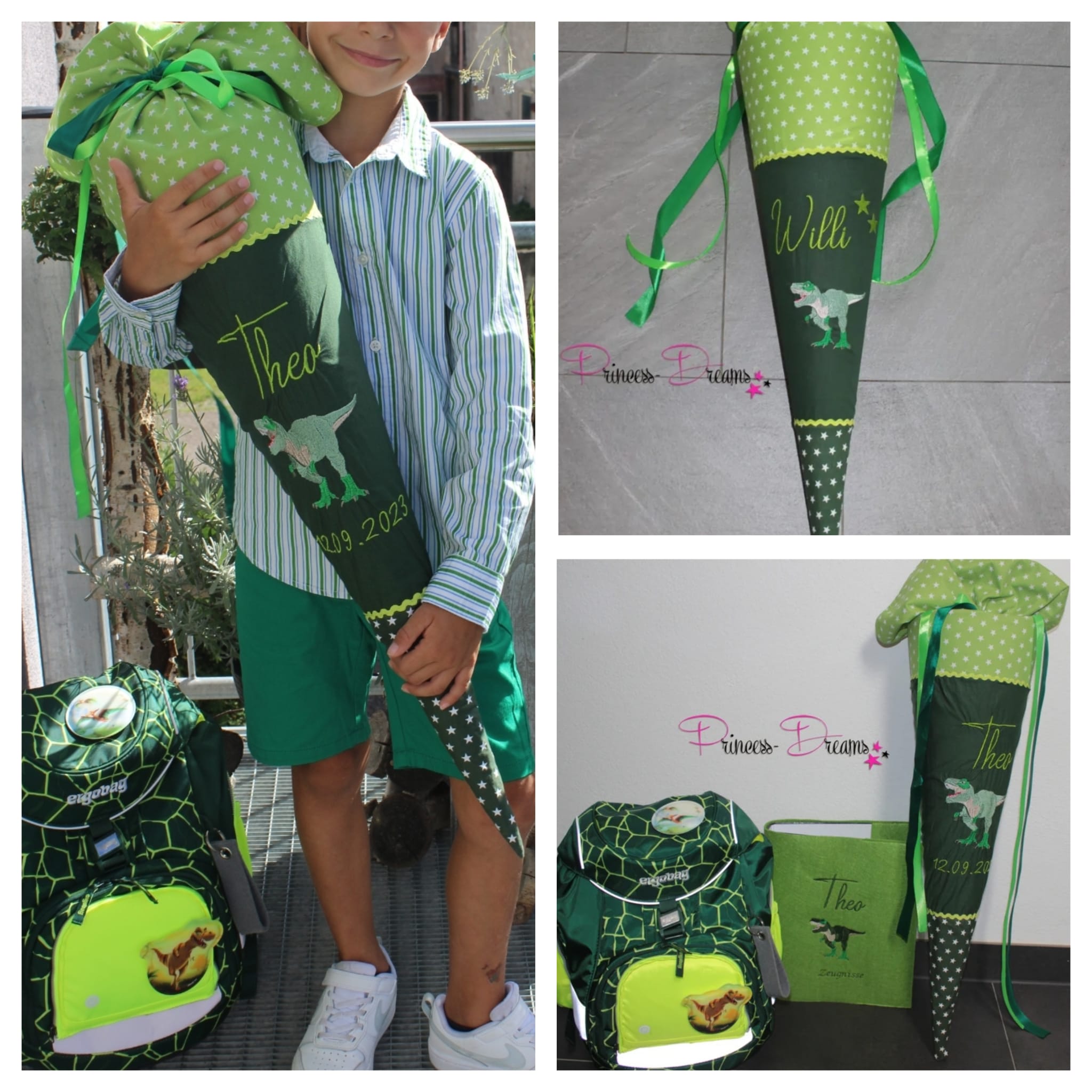 Schultüte mit Dino/T-rex Motiv für Jungen