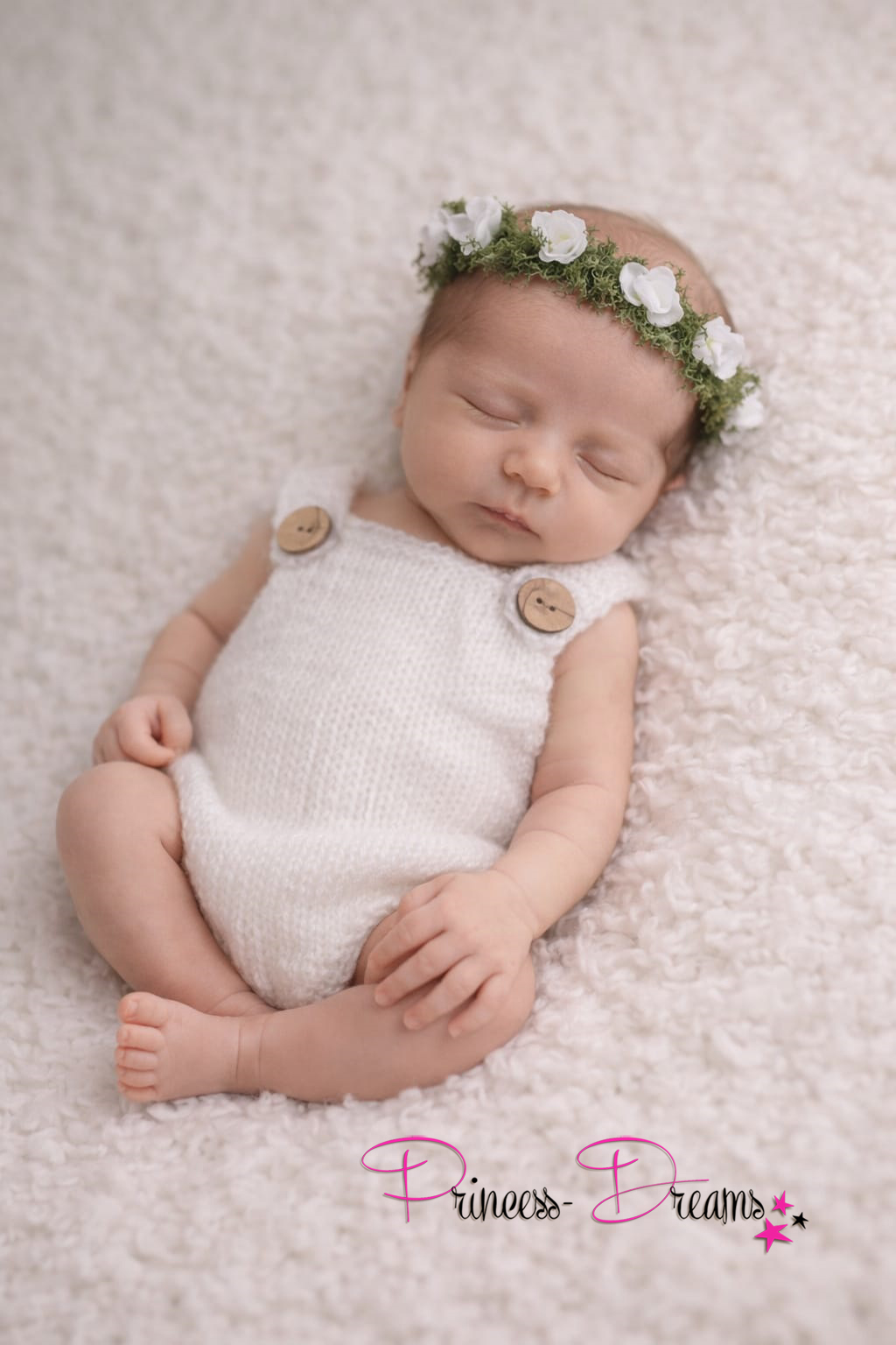 Newborn Outfit aus Mohair für Babyfotografie