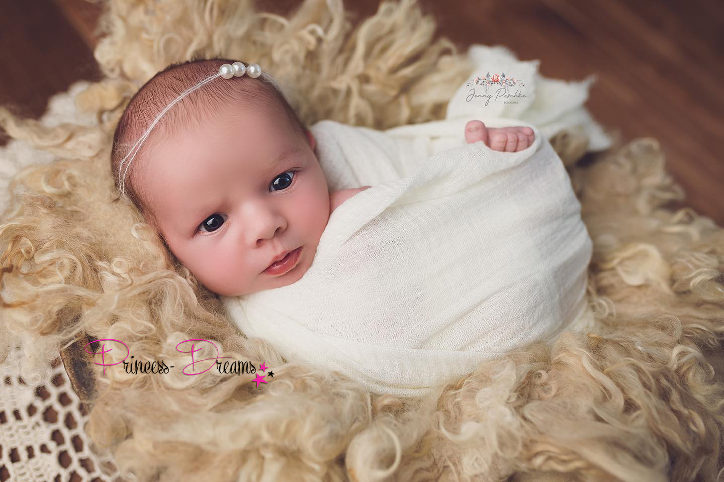 Weiches Pucktuch für Babyfotografie creme