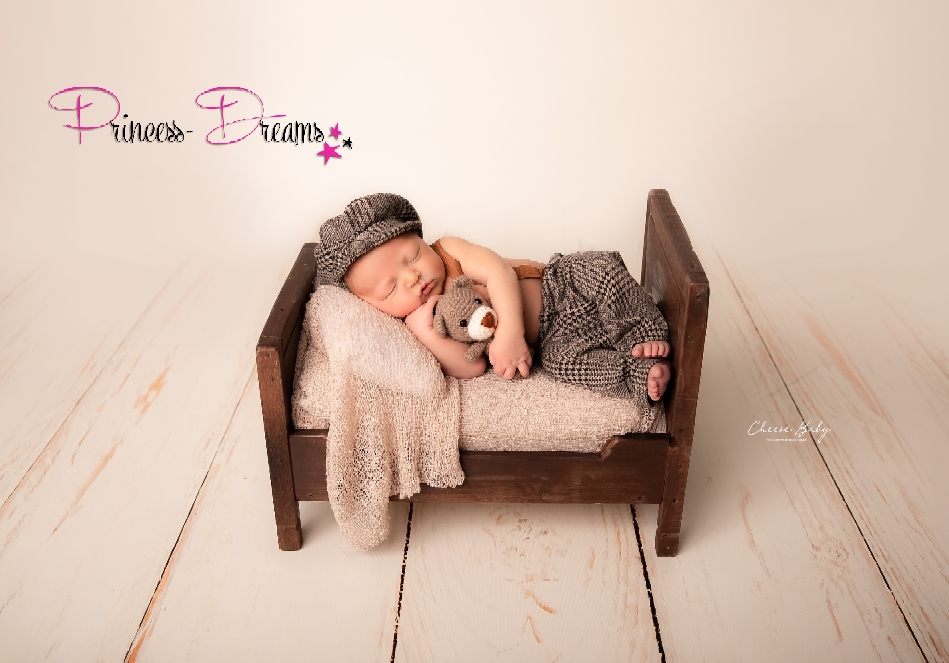 Newborn Fotografie Outfit Trägerhose & Cap