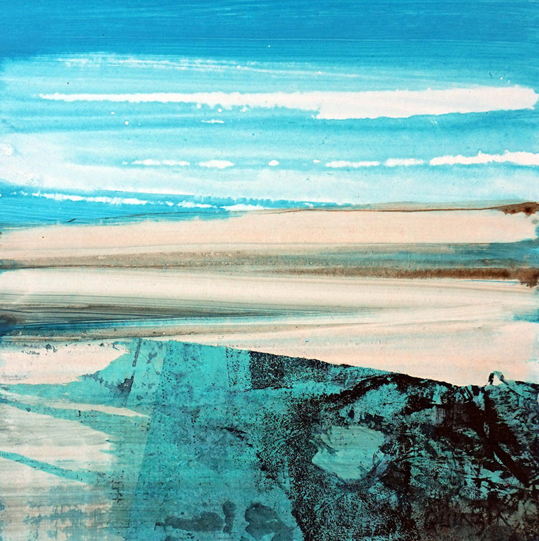 "Fin de saison" technique mixte sur carton 20 x 20 cm VENDUE