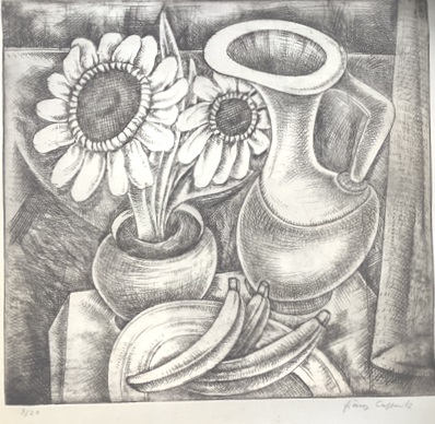 Stilleben mit Sonnenblumen  1960  31,7 x 29,6  R.G.V. 53