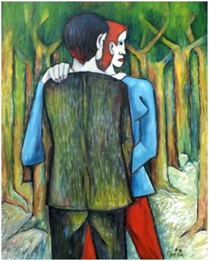Blick zurück  2007  75 x 100