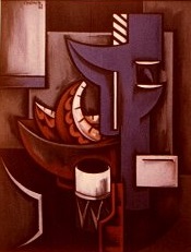 Stillleben mit blauer Form  1968   V.V. 37b