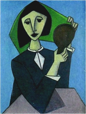 Fra mit Spiegel  1957    75 x 110  V.V. 11