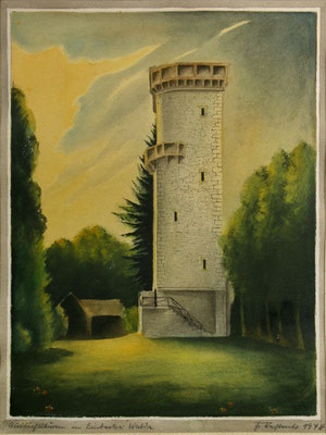 Kaiser - Friedrich Aussichtsturm  1948  22,5 x 29,5  ( Einbecker Stadtwald )