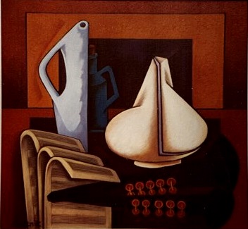Stillleben mit Flöte  1984     74,5 x 69  V.V. 63