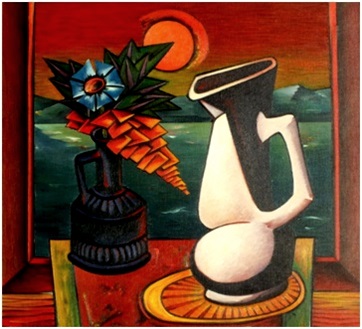 Stillleben mit weißer Vase  1979    82 x 75