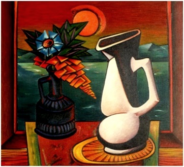 Stillleben mit weißer Vase  1979    82 x 75  V.V. 208