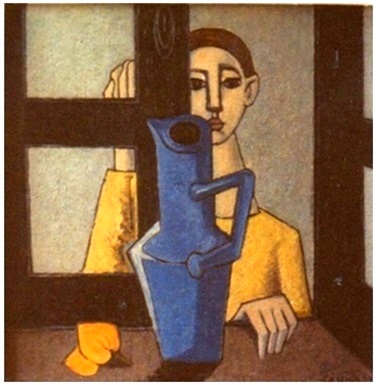 Junge am Fenster  1954   75 x 78 V.V. 210-1