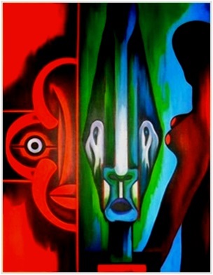 Masken  1971    76 x 102  V.V. 16