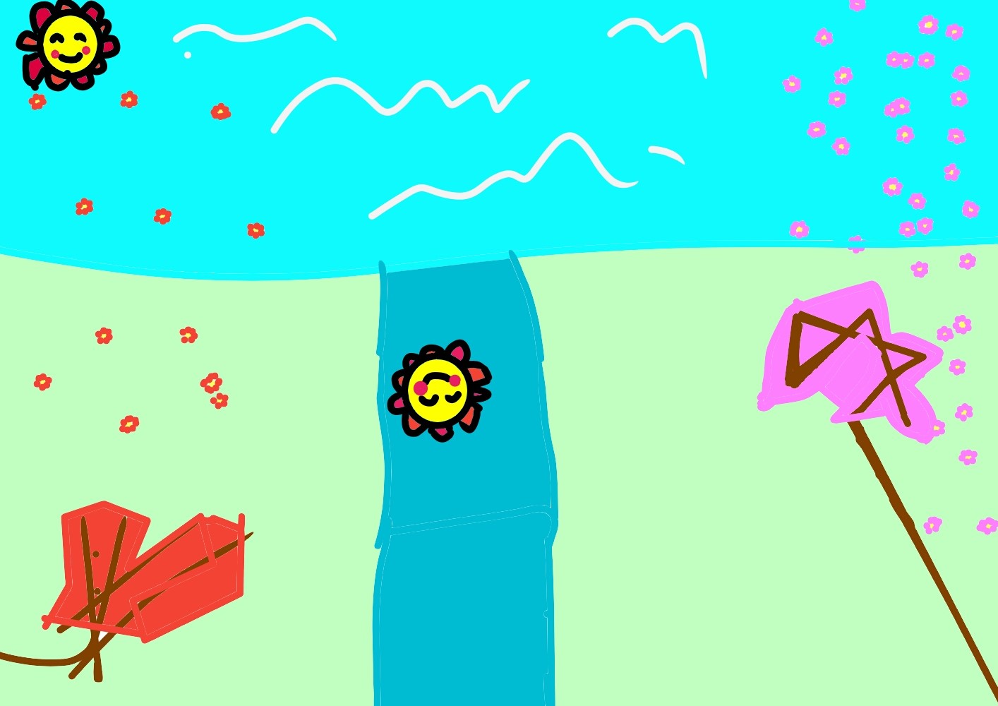 Autumn leaves and Cherry blossoms (こうようとさくら)  / Creation date: December 2022 / Age 6