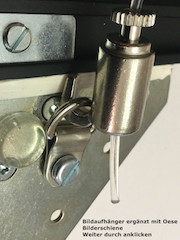 Bildaufhänger mit Ringöse / Bilderschiene