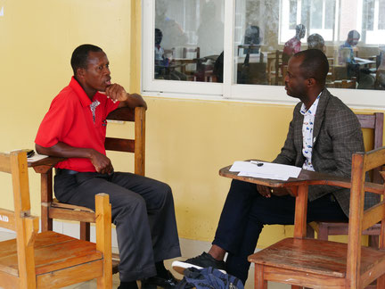 Wilfred and the Chairman of the Physics Department at the University of Liberia, Dr. Bobby Sebo