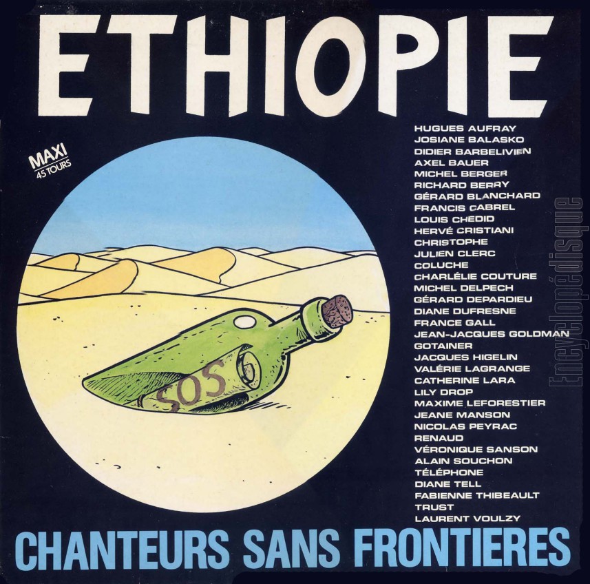 Renaud - Franck Langolff, Album collectif, Ethiopie, Ill. Frank Margerin, 1985, EMI.
