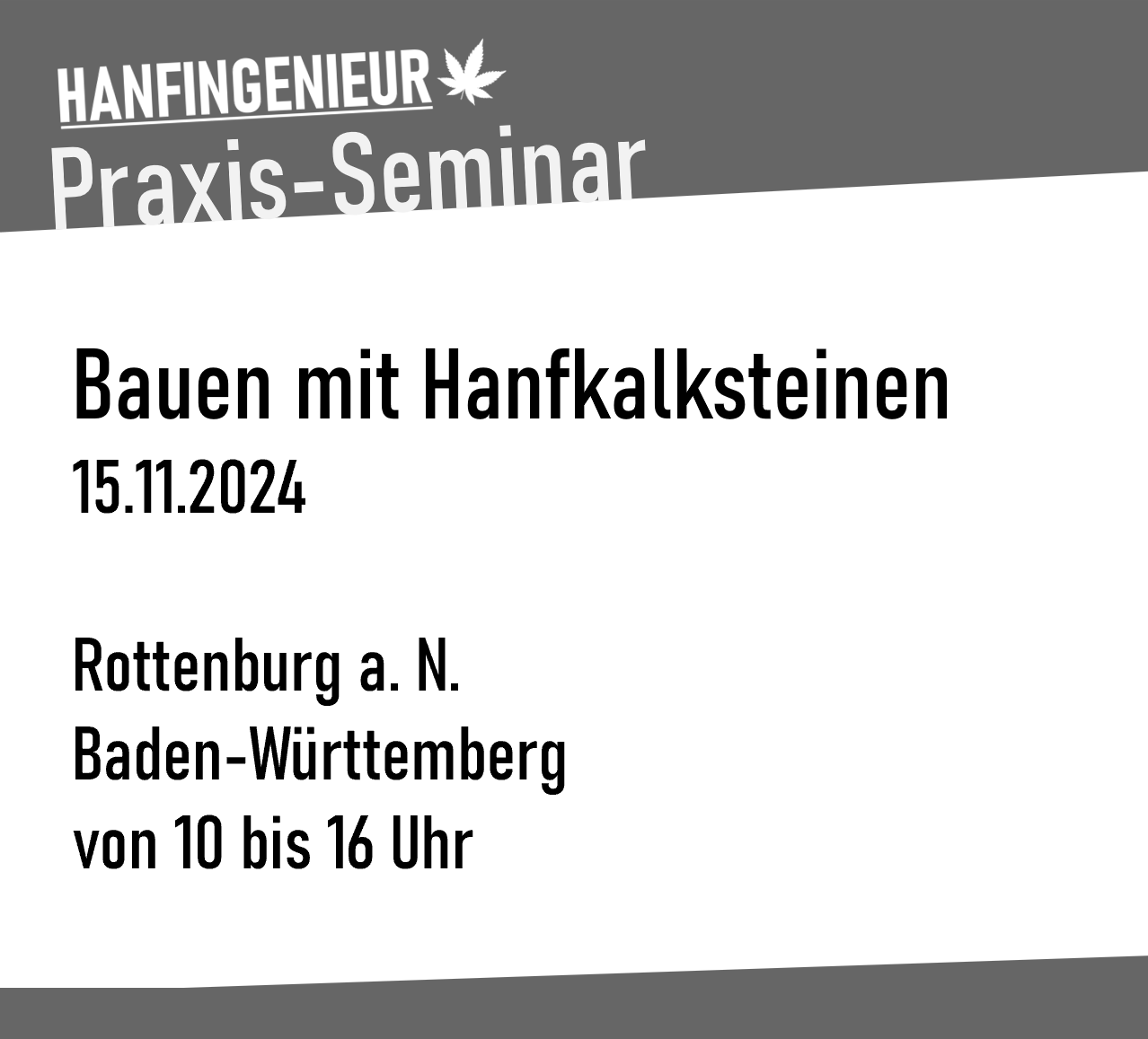 PRAXIS-SEMINAR | ROTTENBURG | Mauern mit Hanfkalk