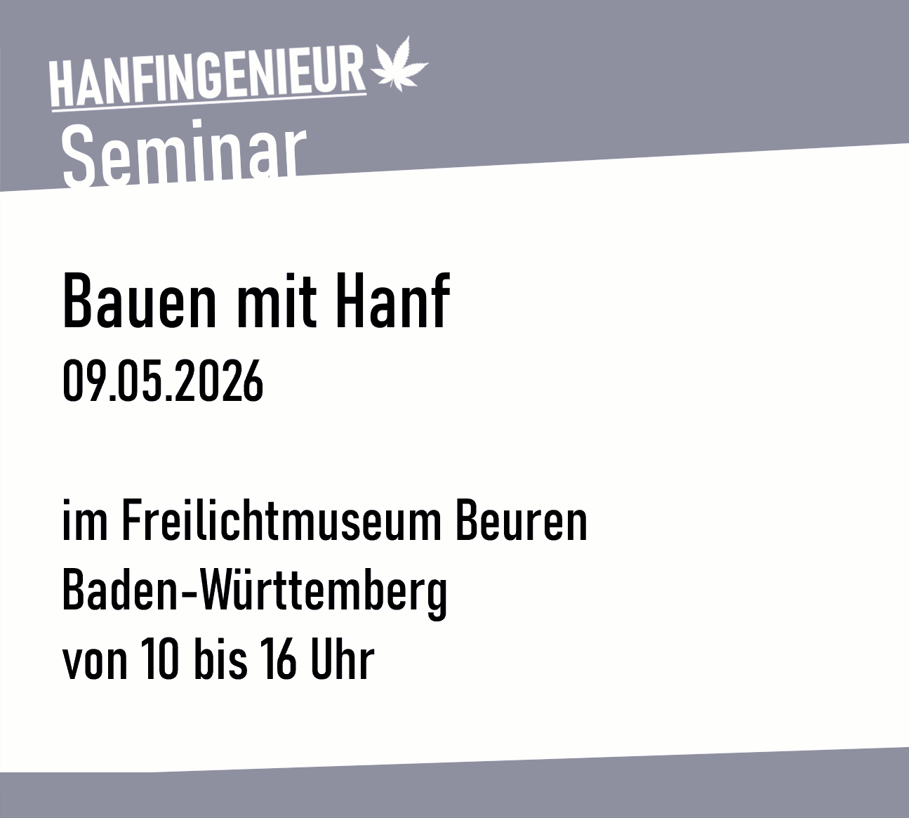 SEMINAR | Bauen mit Hanf