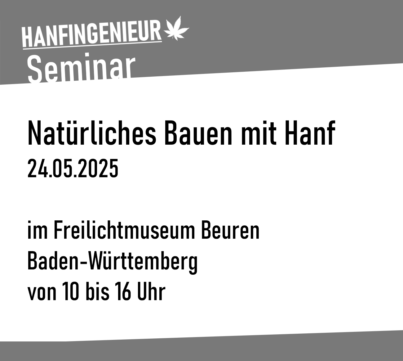 AUSGEBUCHT | SEMINAR | Natürliches Bauen mit Hanf