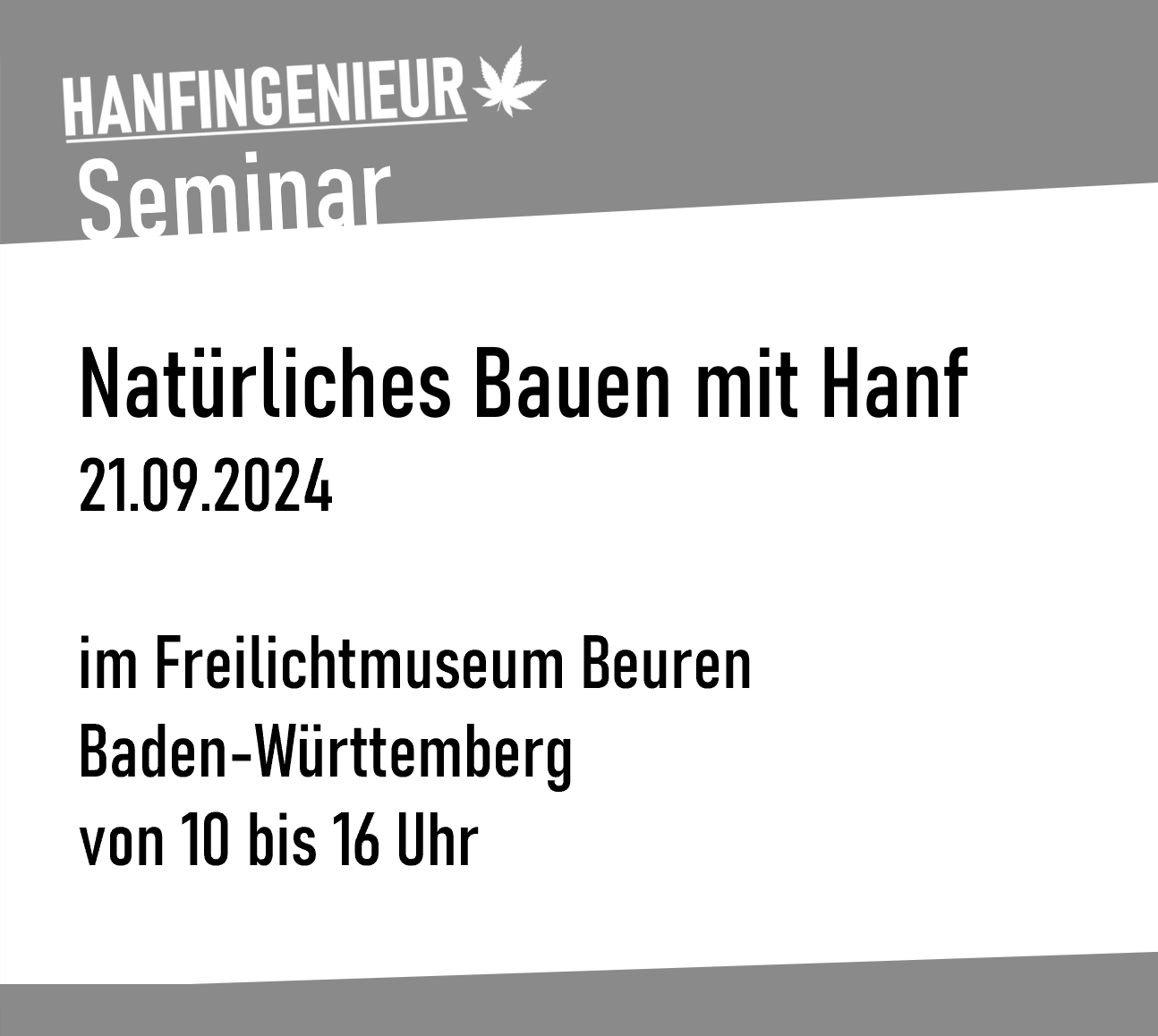 SEMINAR | Beuren | Natürliches Bauen mit Hanf