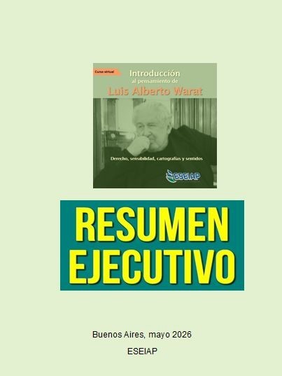Recorrido y balance del curso virtual: "Introducción al pensamiento de Luis Alberto Warat"