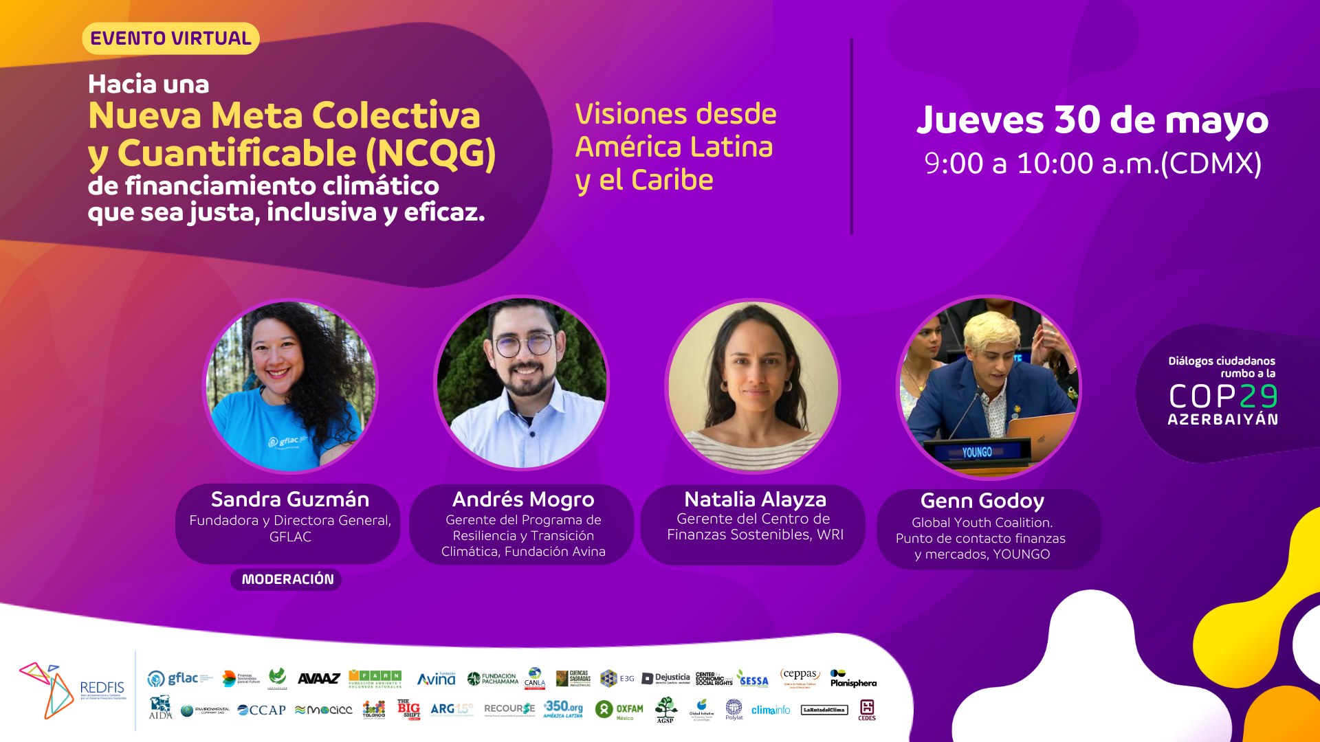 Seminario web: "Hacia una Meta Colectiva de Financiamiento Climático Justa, Inclusiva y Eficaz"