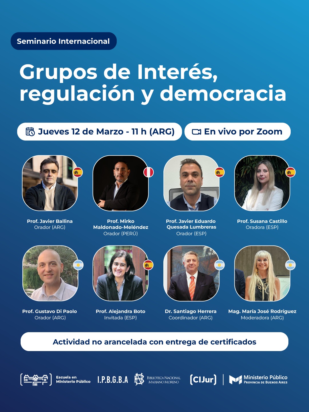 Seminario Internacional: "Grupos de Interés, Regulación y Democracia"