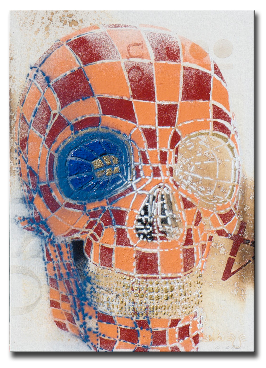 Thomas Girbl „Skull Aurum“ 50x70cm 2014