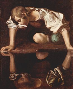 0-5-Narcisse par le Caravage  1598