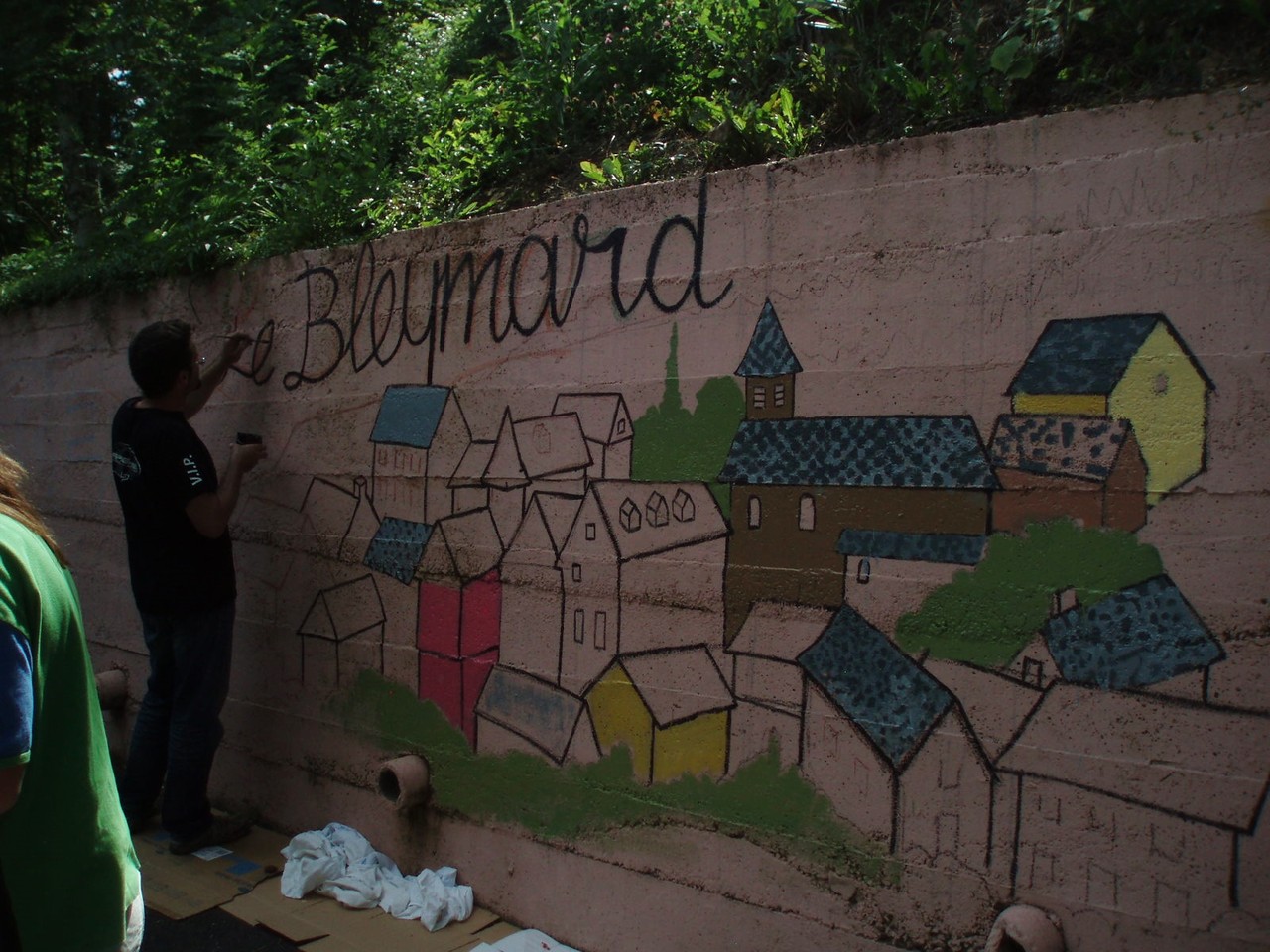 La deuxième partie de la fresque avance bien.