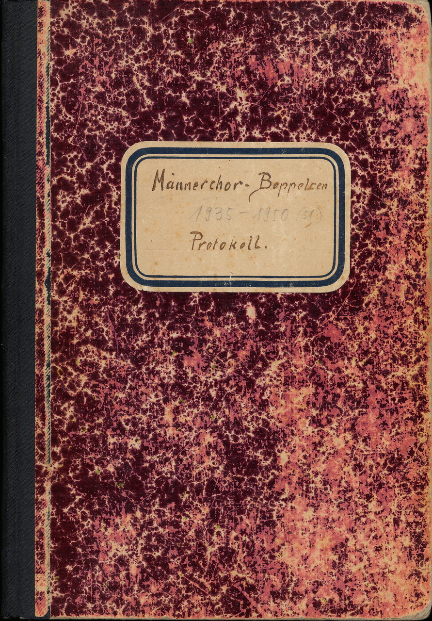 Protokoll zum Bezirkssängertag 22.5.1938::(Protokollbuch 1935-1951)