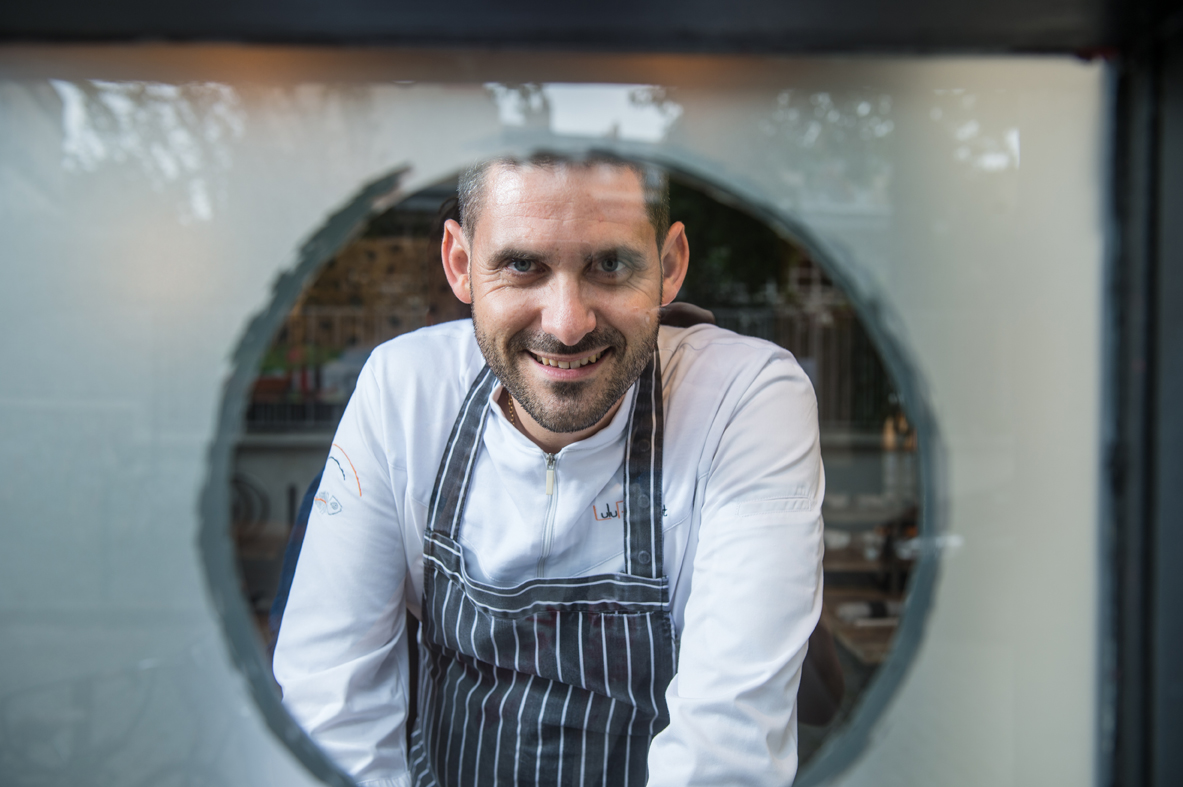 Nantes (44) 2017. Restaurant LuluRouget, le chef Ludovic Pouzelgues - Head cook / Le Point