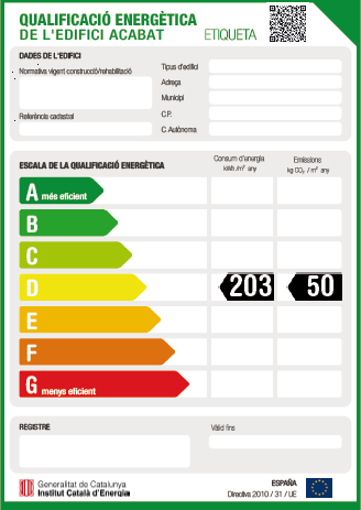 Certificats Eficiència Energètica Edificis