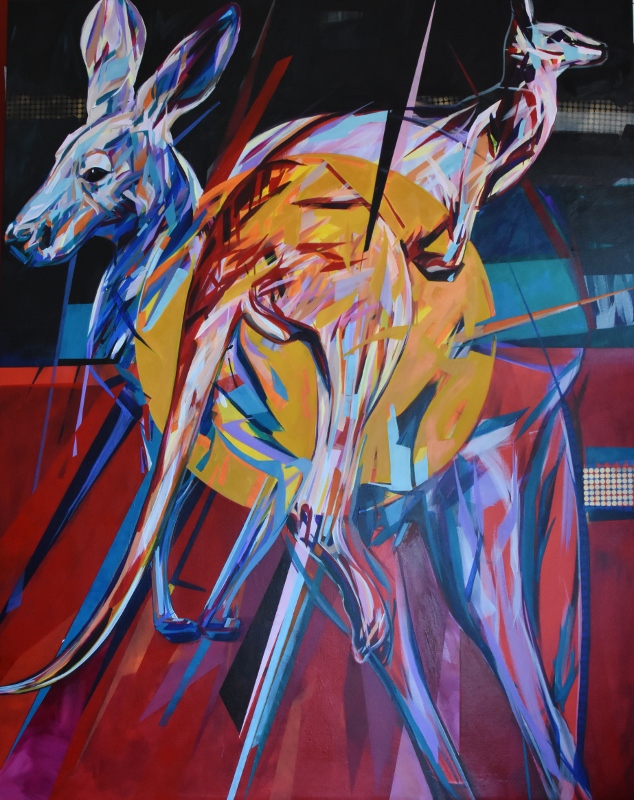 "Kangaroo dream" 2016 Acrylic on canvas 150 x 200 cm