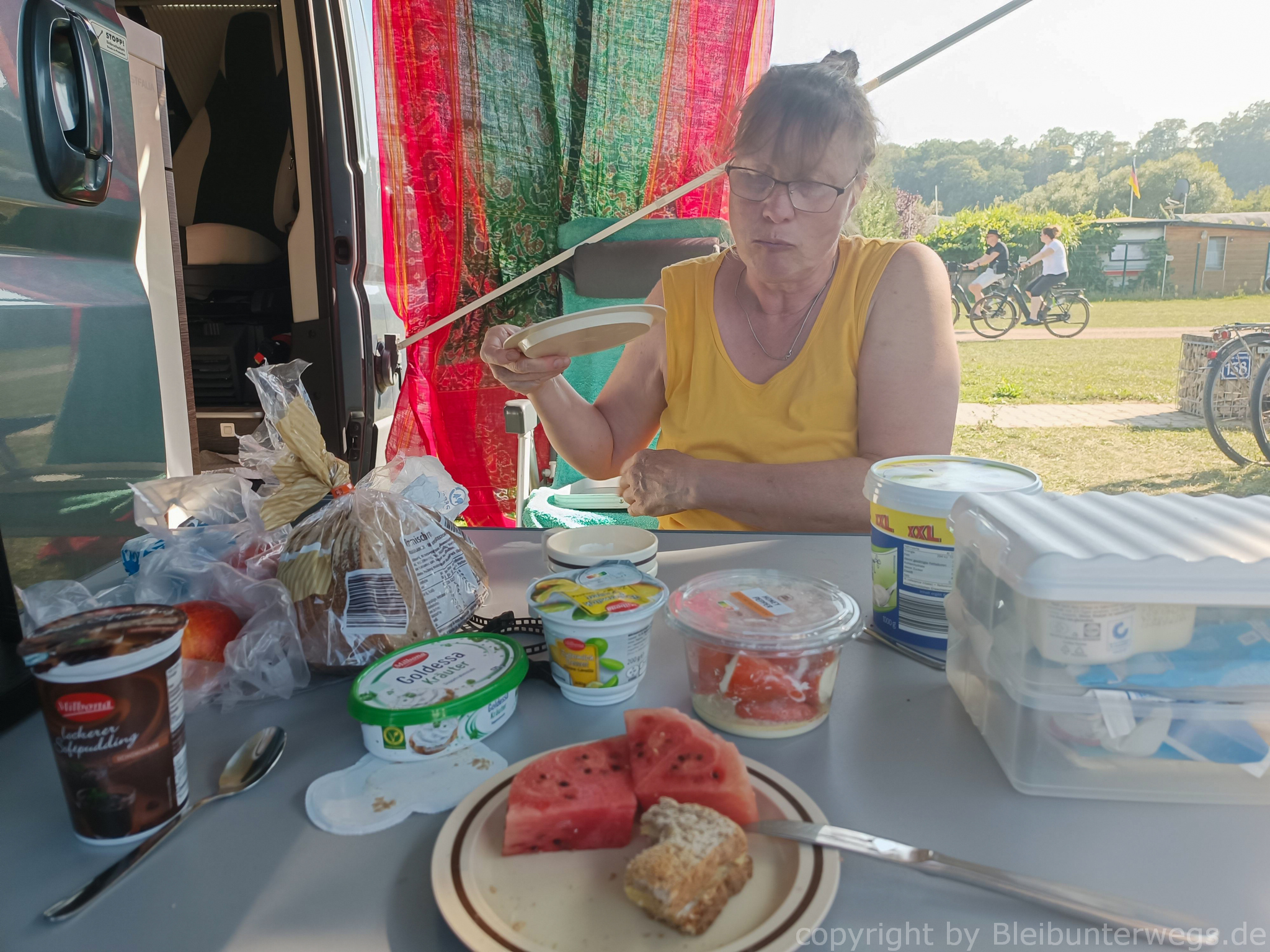 Mittag Vesper am Stellplatz in Bischberg!