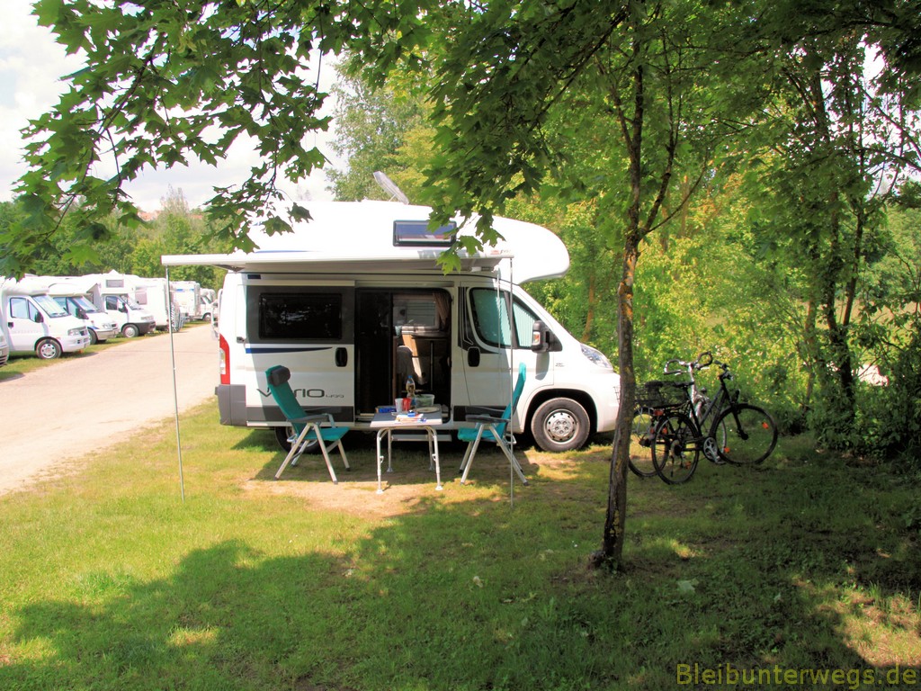 Auf dem Stellplatz in Absberg