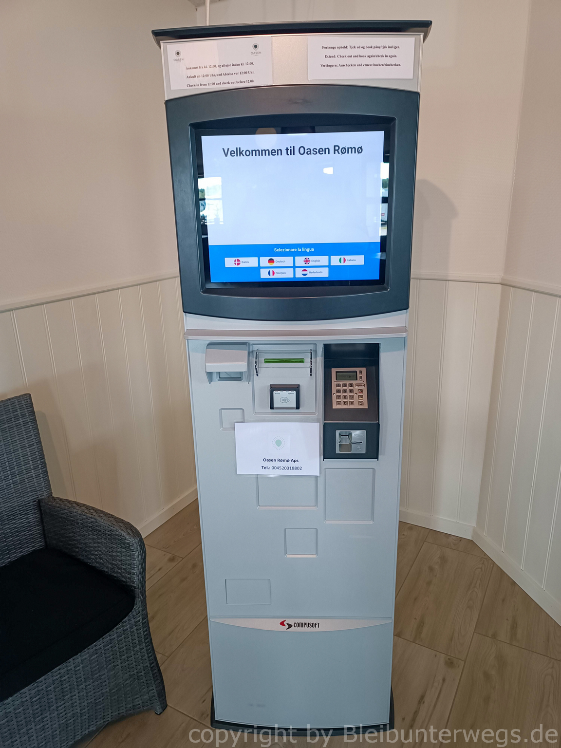Computer zur An- und Abmeldung!