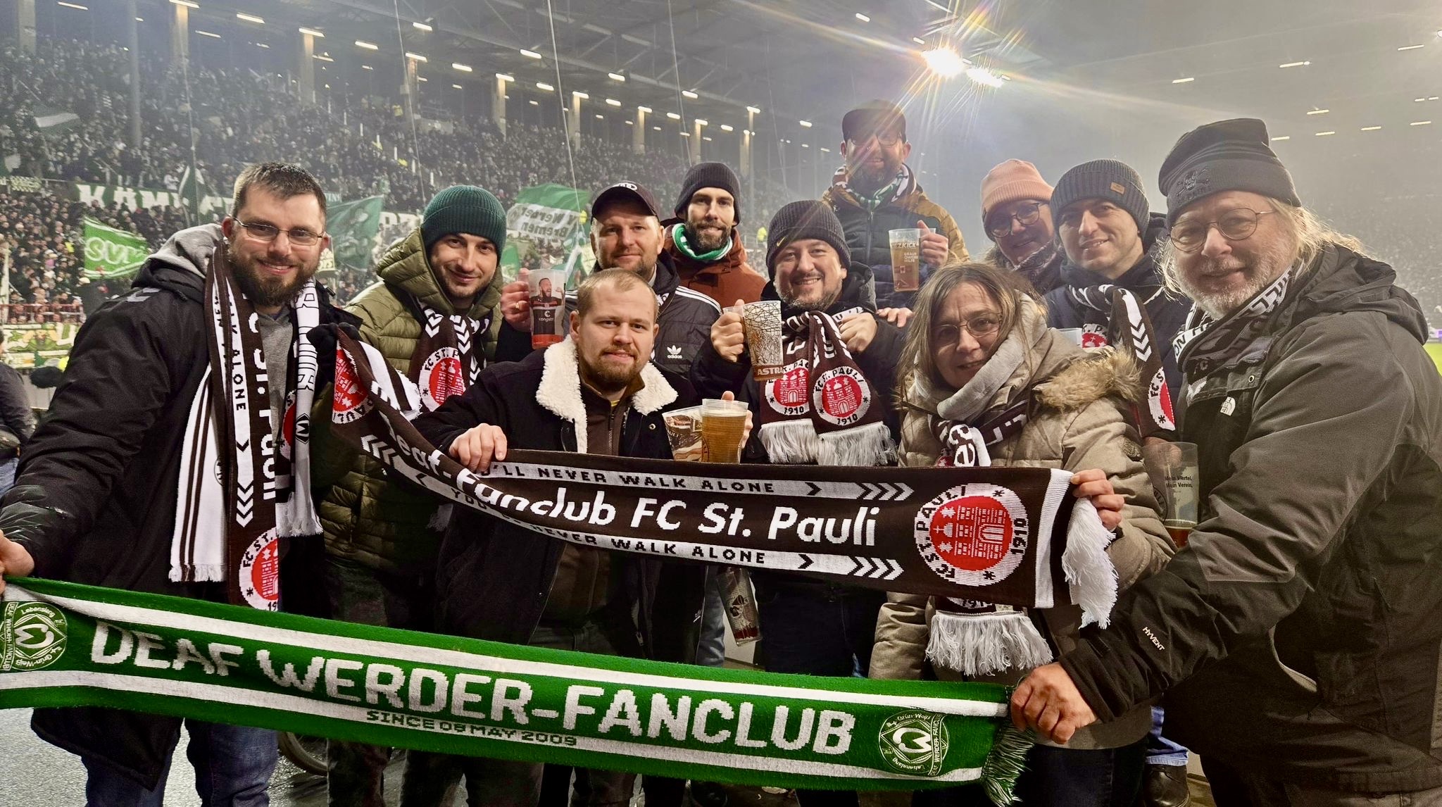 Und die Mitglieder vom Deaf-Fanclub Werder Bremen