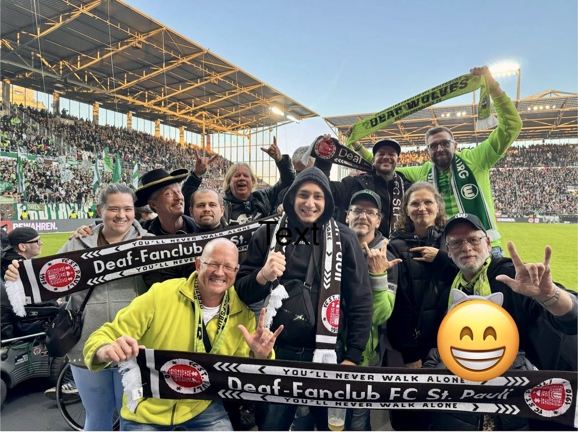 Wir mit Team Deaf-Fanclub Wolfsburg