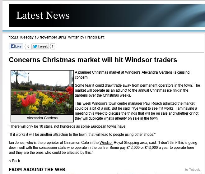 News cinnamon cafe, Windsor,