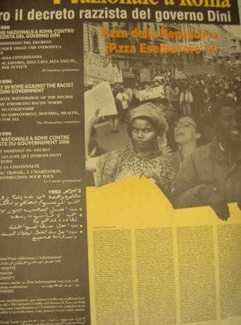 Il manifesto della manifestazione del 3 febbraio 1996