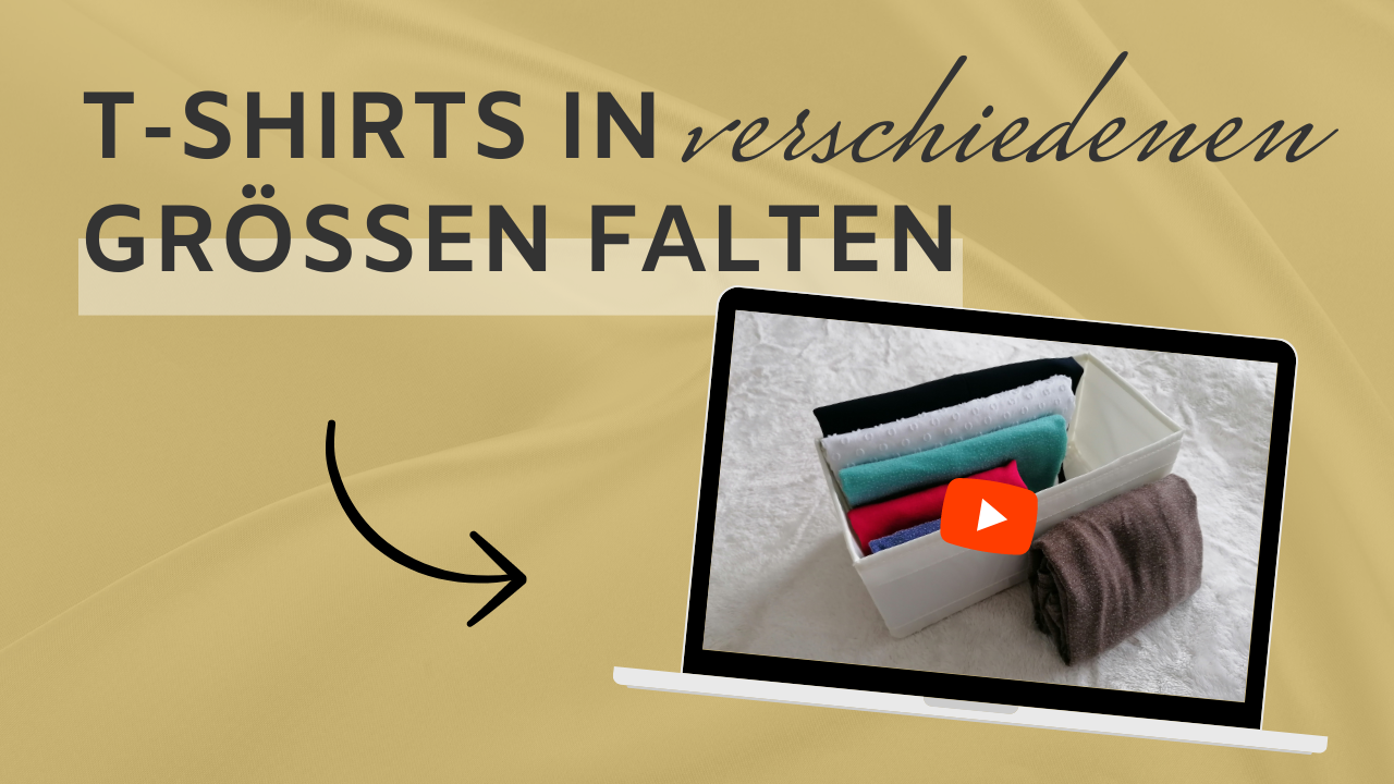 T-Shirts in verschiedenen Größen falten