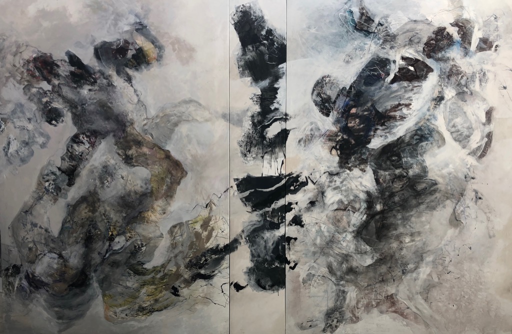 MT auf Leinen/mixed media on canvas/Tripthychon/tripthych/300x450cm