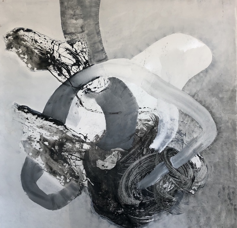 MT auf Plane/ Mixed media on tarp/ 150 x 150cm