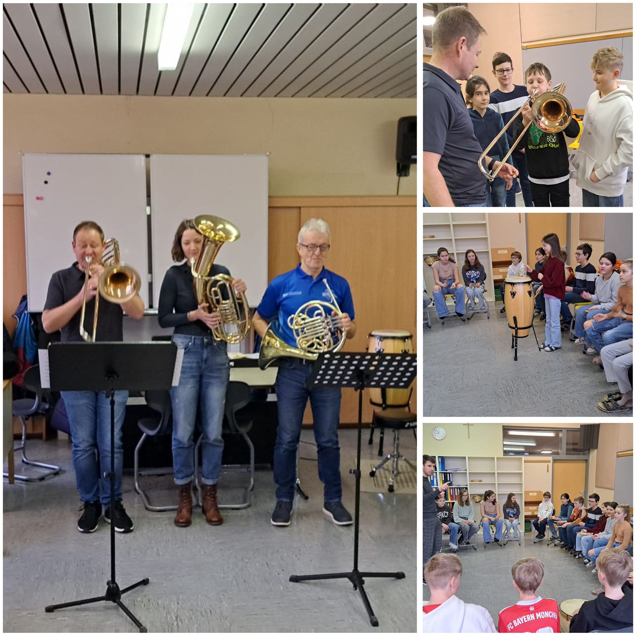 2. Klassen: Besuch der Musiker der MV St. Martin 