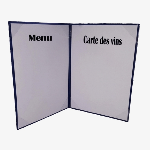 Porte menu 2 vues avec insertion menu dans les coins