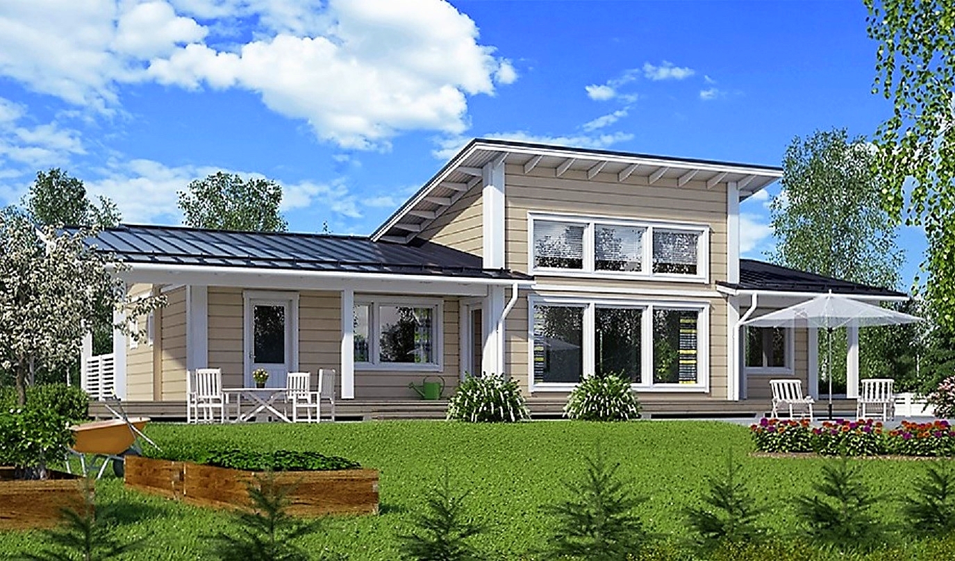 Maison bois N°12 - Chalet en kit, maison en bois.